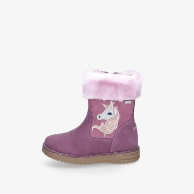 DooDogs Kinder Winterstiefel pink mit Einhorn